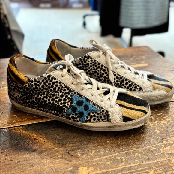 専用⭐︎GOLDEN  HI STAR LEOPAR Golden Goose Hi Star Tiger Leopard Sneakers Neiman Marcus